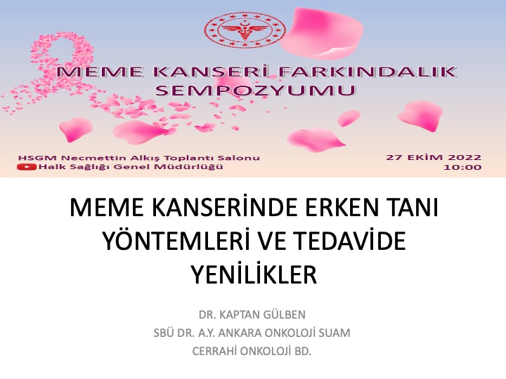 Meme Kanserinde Erken Tanı Yöntemleri ve Tedavide Yenilikler